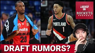 Houston Rockets NBA Draft amp Trade Rumors Alex Sarr In Play At Pick 3 Anfernee Simons Trade Target [upl. by Kamal395]