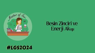 Besin Zinciri ve Enerji Akışı  LGS 2024 [upl. by Kilah]