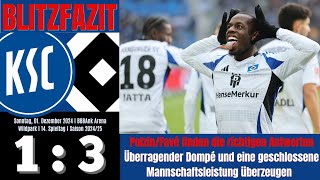 Scholles Blitzfazit  Karlsruher SC  HSV 13  14 Spieltag  Saison 20242025  145 [upl. by Eirrab]