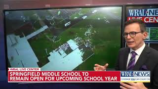 Springfield Middle School in Lucama plans to reopen for upcoming school year after EF3 tornado [upl. by Ahsiatal74]