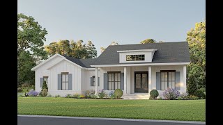 MODERN FARMHOUSE PLAN 04100210 WITH INTERIOR [upl. by Adyam]