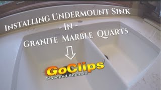 How to Install a Undermount sink in Quartz using GoClips [upl. by Nohsav]