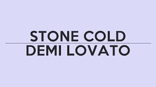 Demi Lovato  Stone cold con pronunciación [upl. by Wivestad]