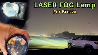 Brezza Laser FOG Lamp Upgrade 🤩 Sher 🦁 👍🏻 [upl. by Aonian]