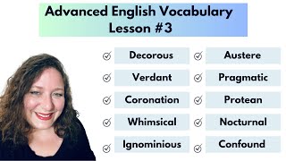 Advanced Vocabulary Builder Lesson 3 [upl. by Mccarty390]