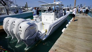 Contender 44 ST Center Console with quad 425Hp Yamaha quick walkthrough [upl. by Mcdowell]