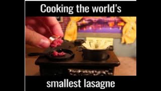 LAZANYA worlds Smallest Lasagne smallest smallestlazaniya lasagne lasagnerecipe [upl. by Swope]