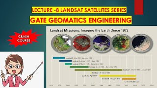 Lecture 8  LANDSAT SATELLITE SERIES GATE GEOMATICS ENGINEERING TUTORIAL  GATE GEOMATICS [upl. by Nylimaj]