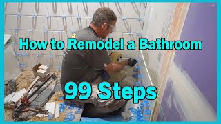 How to Remodel a Bathroom  99 steps  PLAN LEARN BUILD [upl. by Cullin]