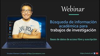 Webinar búsqueda de información académica para investigación  TUINSTI [upl. by Snashall]