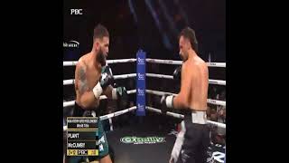 Trevor McCumby Leaping Hook Drops Caleb Plant  Proper Follow Up Shots [upl. by Ahsikad999]