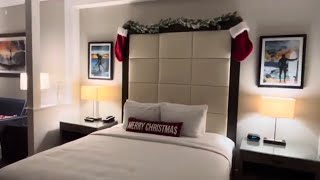 WOW Hilton amp Hallmark Channel COUNTDOWN TO CHRISTMAS themed Hotel Suites at Waterfront Beach Resort [upl. by Ignaz]