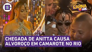 Anitta causa tumulto em camarote do Rio de Janeiro veja vídeos da cantora na Sapucaí [upl. by Enneicul146]