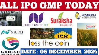 ALL IPO CURRENT GMP EMERALD TYRE NIFCO DHANLAXMI JUNGLE CAMP PURPLE UNITED ALL UPDATED GMP l [upl. by Glass880]