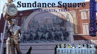 Sundance Square And Water Gardens Fort Worth Texas [upl. by Sauncho]