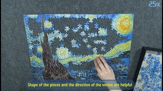 Tips to solve Clementoni  Van Gogh Starry Night 500 pieces jigsaw puzzle [upl. by Kella]