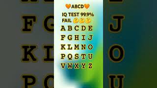 IQ TEST 999 FAIL🤔🤔 english quiz gk puzzle maths facts paheli abcd abc iqtest youtube [upl. by Guyer]