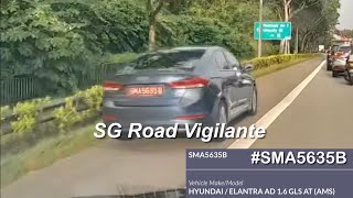 28oct2024 sle opc SMA5635B hyundai elantra Driving on the shoulder of an expressway [upl. by Araj284]