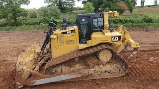 Caterpillar D6T LGP Bulldozer working [upl. by Larimer]