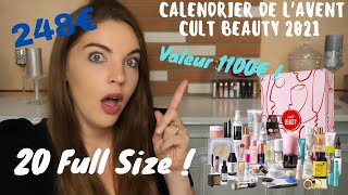 Calendrier de lavent Cult Beauty 2021  LE PLUS GROS  VALEUR 1100 € 😱 20 FULL SIZE 😍 SPOIL [upl. by Joan711]