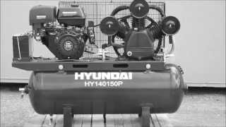 Hyundai HY140150P Petrol Air Compressor CloseUps and Specification [upl. by Thgirw]