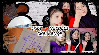 Spicy🌶 Noddles Challenge Aimma Ny Cheating Ki 😱😅 Boht Maza Aya meeshifamilyvlogs [upl. by Bogosian645]