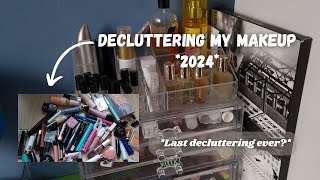 Decluttering my makeup 2024 Lets Swatch It [upl. by Oram137]