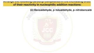 Arrange the carbonyl compounds [upl. by Ydna]