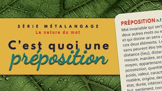 Cest quoi une préposition ❓ Série métalangage n°7 [upl. by Schmitz]