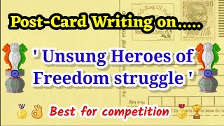 unsung heroes unsung heroes of freedom struggle how to write on postcard postcard campaign [upl. by Frager]