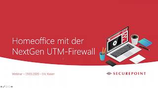 Homeoffice mit der Securepoint NextGen UTMFirewall [upl. by Welbie]