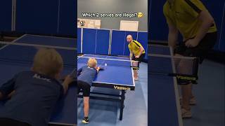 Which table tennis serves are illegaltabletennis pingpong [upl. by Aciraa]