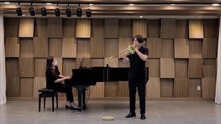 Georg Christoph Wagenseil  “Concerto in Eb for Alto Trombone and Piano 박지수 트롬본 Jisoo Park [upl. by Riatsala]