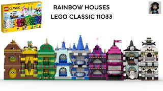 RAINBOW HOUSES Lego classic 11033 ideas How to build DIGITAL INSTRUCTION [upl. by Hescock]