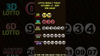 Lotto Result Today 900 pm draw October 17 2024 shorts [upl. by Alfeus279]