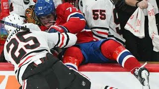 Habs Forward Kirby Dach Injury Vs Hawks  Lower Body Injury  Canadiens Vs Blackhawks [upl. by Suvart594]