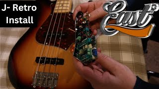 John East JRetro Jazz Bass Preamp Install Easy Install and no solder required [upl. by Novets]