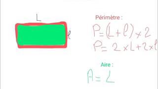 Périmètre et aire dun rectangle [upl. by Eidua507]