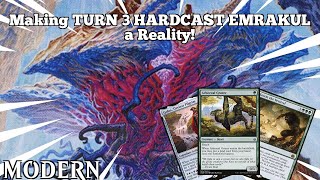 Making TURN 3 HARDCAST EMRAKUL a Reality  Timeless Amulet  Modern  MTGO [upl. by Nahtal444]