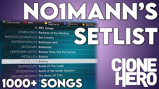 No1manns Setlist FOR CLONE HERO 1000 Custom Songs Download [upl. by Hammer857]