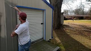 Overcoming Setbacks and Painting a Smooth Metal Shed [upl. by Croft]