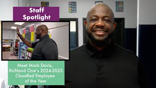 Staff Spotlight 20242025 District Classified Employee of the Year Mark Davis [upl. by Besse32]