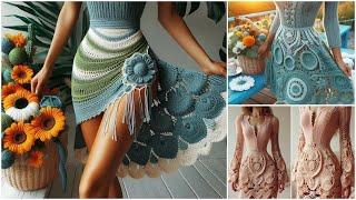 Most Beautiful 🌹Ladies Crochet Dress 👗 2024 share ideas knitted knitting crochet [upl. by Fisoi]