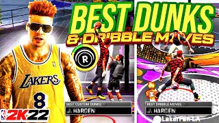 THE BEST DUNK CREATOR AND DRIBBLE MOVES FOR ALL SLASHERS IN NBA 2K22 NEXT GEN [upl. by Groos]