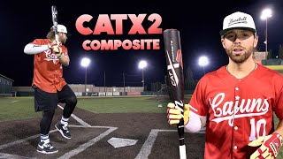 Hitting with the 2025 Marucci CATX2 COMPOSITE  USSSA Baseball Bat Review [upl. by Aihsenek]