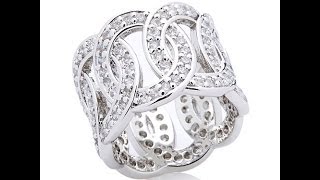 Roberto Faraone Mennella 372ct CZ Pav Circle Link Ring [upl. by Luhem560]