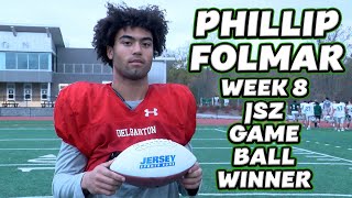 Delbartons Phillip Folmar Wins JSZ Week 8 Game Ball [upl. by Aciruam443]