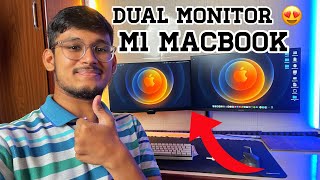 Dual Monitor Setup On M1 Macbook  M2 Macbook [upl. by Carolyn]