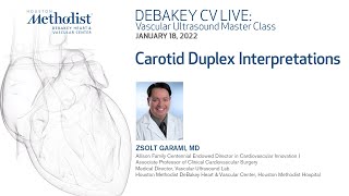 Carotid Duplex Interpretations Zsolt Garami MD January 18 2022 [upl. by Kenwood114]