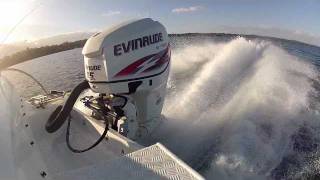 Evinrude Etec 115hp HO  WOT Smooth Water [upl. by Gennie]